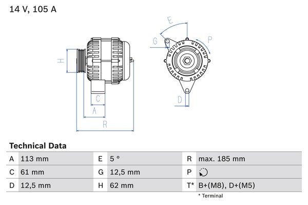 Генератор 0986048791 BOSCH