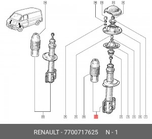 Амортизатор подвески 7700717625 RENAULT
