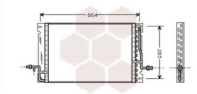 Конденсатор, кондиционер 59005076 VAN WEZEL