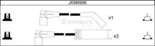 Ккомплект проводов зажигания J5380906 H B JAKOPARTS NIPPARTS