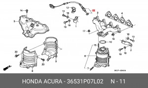 Лямбда-зонд 36531P07L02 HONDA