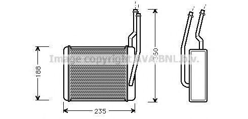 Теплообменник, отопление салона FD6356 AVA
