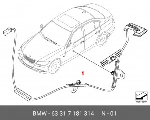 Подсветка ручки двери 63 31 7 181 314 BMW