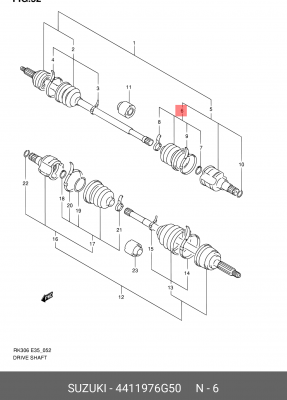Пыльник ШРУСа 44119-76G50 SUZUKI
