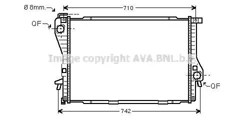 Радиатор охлаждения ДВС BW2233 AVA