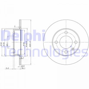Тормозной диск BG3505 DELPHI