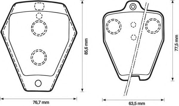 Комплект тормозных колодок, диско 571871B BENDIX JURID