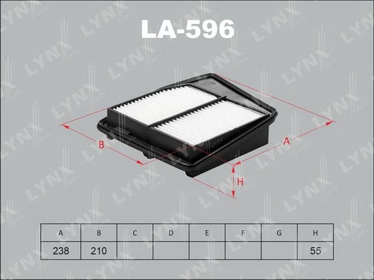 Фильтр воздушный LA-596 LYNXAUTO