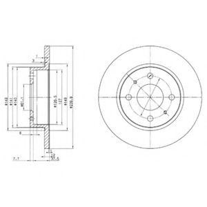 Тормозной диск BG2379 DELPHI