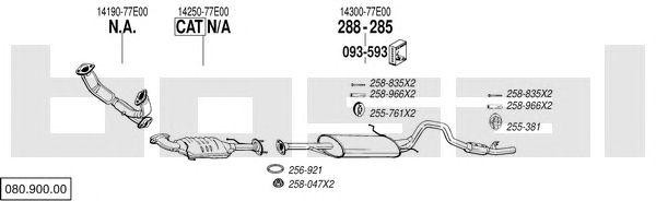 Система выпуска ОГ 08090000 BOSAL