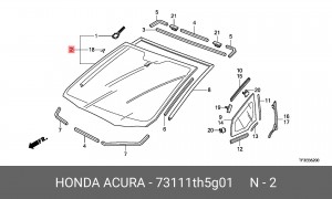 Стекло ветровое 73111TH5G01 HONDA