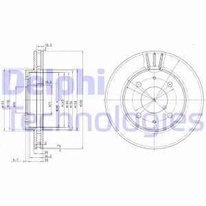 Тормозной диск BG3202 DELPHI