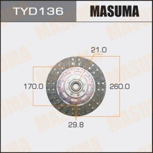 Диск сцепления TYD136 MASUMA