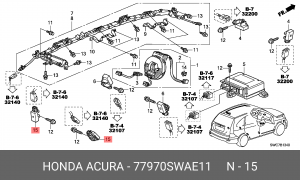Датчик удара 77970SWAE11 HONDA