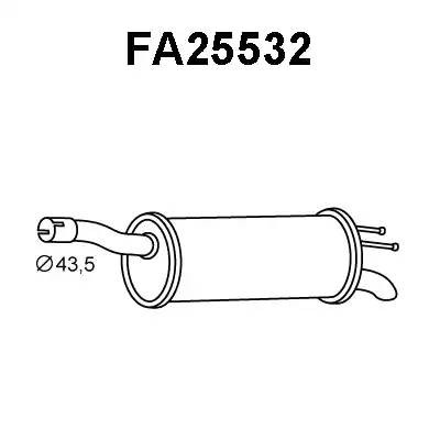 Глушитель выхлопных газов конечный FA25532 VENEPORTE