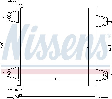 Конденсатор, кондиционер 940031 NISSENS