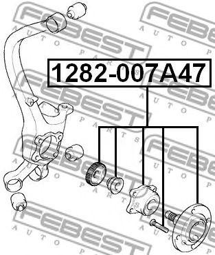 Подшипник ступицы колеса со ступицей (комплект) 1282-007A47 FEBEST