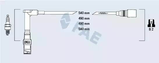 Ккомплект проводов зажигания 85490 FAE
