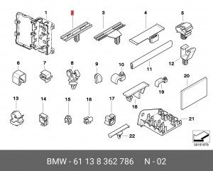 Держатель проводов 61 13 8 362 786 BMW