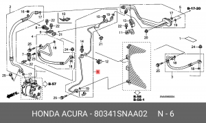 Трубка кондиционера 80341SNAA02 HONDA
