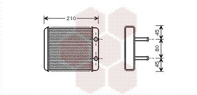 Теплообменник, отопление салона 83006008 VAN WEZEL