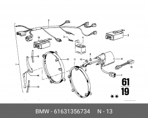 Щетка стеклоочистителя, система очистки фар 61 63 1 356 734 BMW