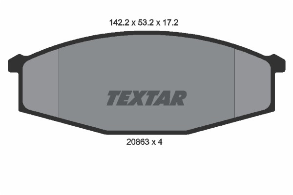 Комплект тормозных колодок, диско 2086301 TEXTAR