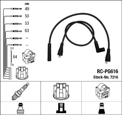 Ккомплект проводов зажигания 7216 NGK NTK