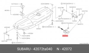 Топливный фильтр 42072TA040 SUBARU