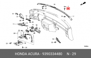 Винт крепления 9390334480 HONDA