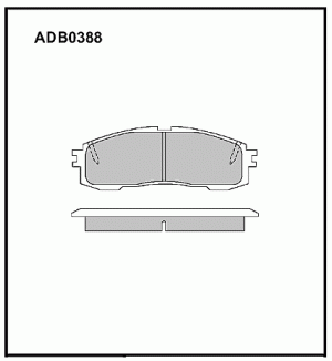 Колодки тормозные дисковые ADB0388 ALLIED NIPPON