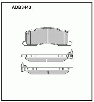 Колодки тормозные дисковые ADB3443 ALLIED NIPPON