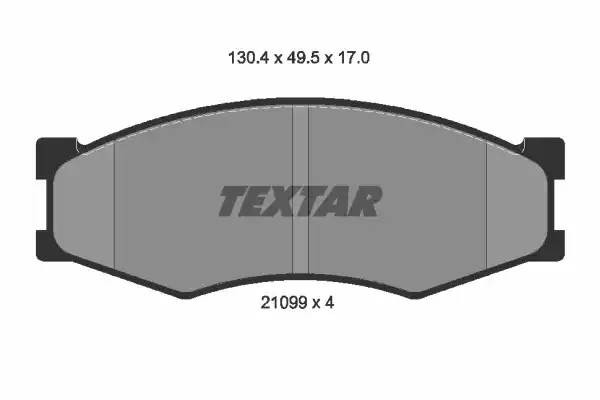 Комплект тормозных колодок, диско 2109901 TEXTAR