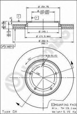 Тормозной диск 09.5782.10 BREMBO