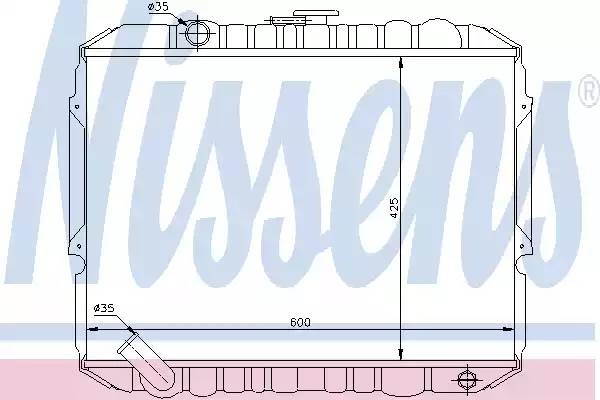 Радиатор, охлаждение двигател 67017 NISSENS