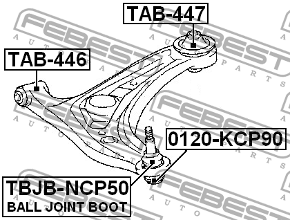 Опора шаровая подвески 0120-KCP90 FEBEST