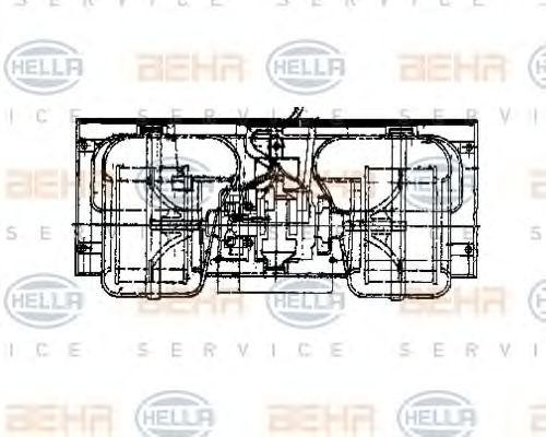 Электродвигатель, вентиляция салона 8EW009158481 HELLA