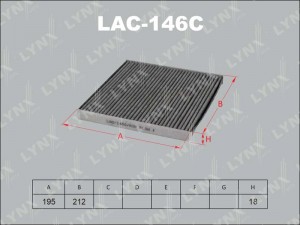 Фильтр салона LAC-146C LYNXAUTO