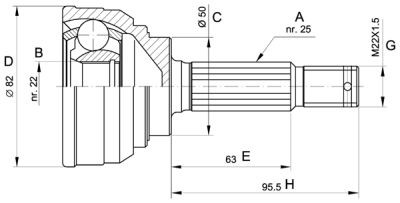 ШРУС MI04 HDK