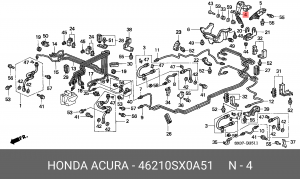 Клапан, рециркуляция ОГ 46210SX0A51 HONDA