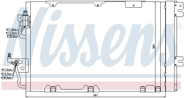 Конденсатор, кондиционер 94809 NISSENS