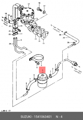 Топливный фильтр 15410-63401 SUZUKI