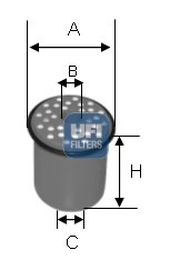 Топливный фильтр 24.389.00 UFI