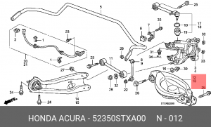 Рычаг подвески 52350-STX-A00 HONDA