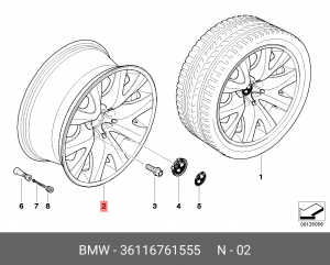 Диск колеса 36 11 6 761 555 BMW