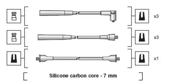 Ккомплект проводов зажигания 941318111121 MAGNETI MARELLI