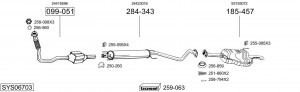 Глушитель выхлопных газов конечный 282209 BOSAL