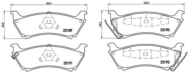 Комплект тормозных колодок, диско P50040 BREMBO
