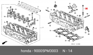 Комплект болтов головки цилидра 90005PM3003 HONDA