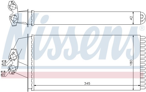 Теплообменник, отопление салона 72036 NISSENS